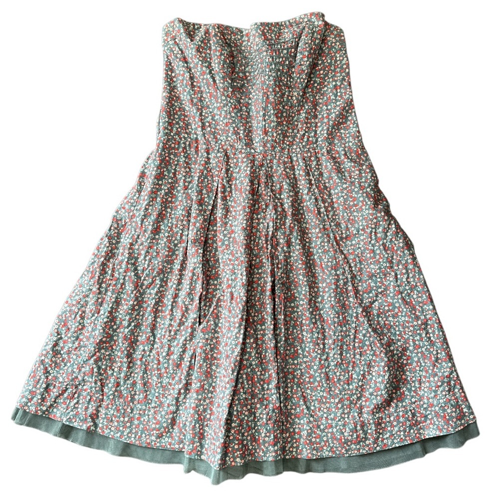 American Eagle Floral Strapless Dress